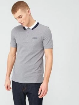 Image of Barbour International Ampere Contrast Collar Polo Shirt - Grey