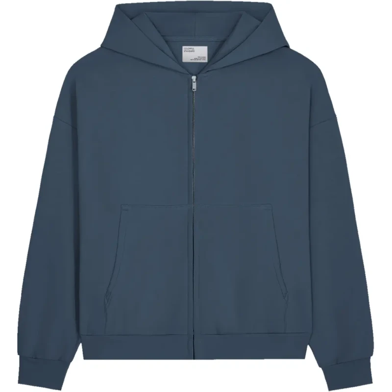 Image of Colorful Standard Oversized zip-up hoodie Colorful Standard Organic petrol blue Bleu Unisex XL