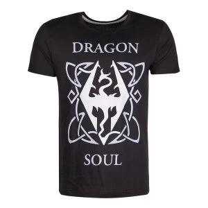 image of The Elder Scrolls Skyrim - Dragon Soul Mens Large T-Shirt - Black