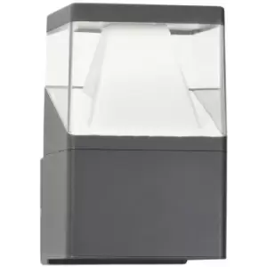 Image of Augusta Outdoor Modern Wall Lamp Aluminium Dark Grey White, LED 12W 1047Lm IP54 3000K/4000K ac Driver Included - Merano