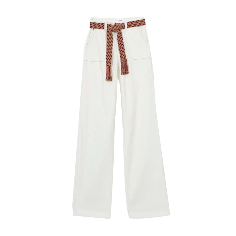 Image of La Petite Etoile Womens chino Trousers La Petite Etoile Marisol Beige Female 36
