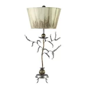 Image of Kristal 1 Light Table Lamp, Gold Leaf Branches