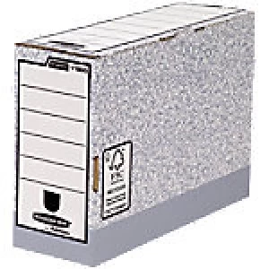 Image of Fellowes Bankers Box Grey Foolscap Transfer File 120mm 01805