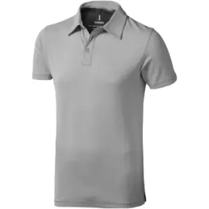 image of Elevate Mens Markham Short Sleeve Polo (L) (Grey Melange)