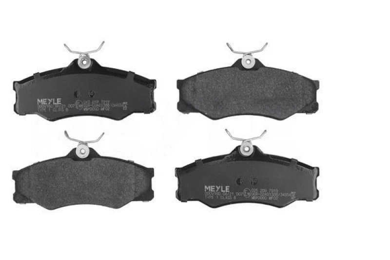 Image of MEYLE 025 209 7919 Brake pad set Front Axle, excl. wear warning contact, Original Quality, with anti-squeak plate Brake Pad Set,disc brake (402)