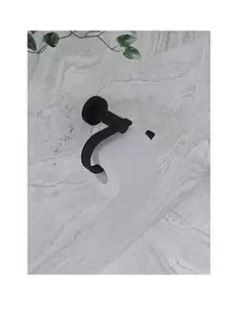 Image of Croydex Metra Black Matt Toilet Roll Holder