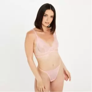 Missguided Scallop Lace Multi Strap Bra - Pink