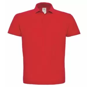 Image of B&C ID.001 Mens Short Sleeve Polo Shirt (3XL) (Red)