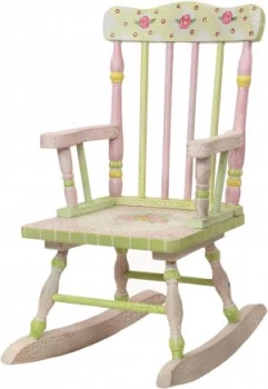 image of Fantasy Fields Crackled Rose Rocking Chair.