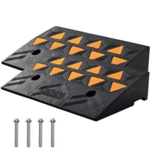 Image of VEVOR Rubber Curb Ramp 2 Pack, 4.3" Rise Height Heavy-Duty 33069 lbs/15 T Capacity Threshold Ramps, Driveway Ramps with Stable Grid Structure for Cars