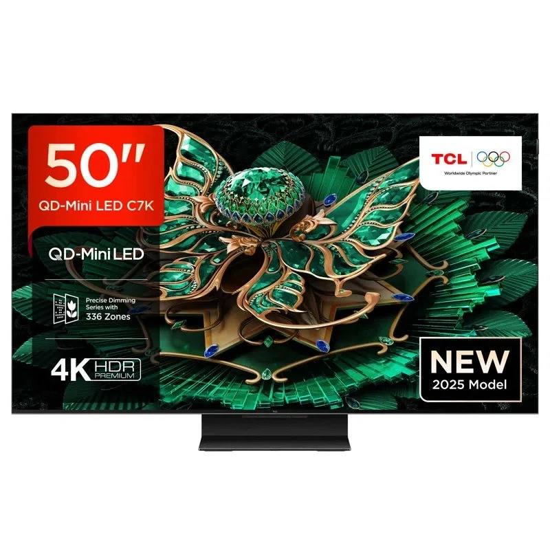 Image of TCL 50" 50C7K-UK Smart 4K Ultra HD HDR QD-Mini LED TV