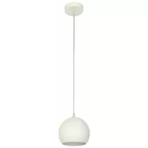 image of Helam Lighting - Helam Marion Dome Pendant Ceiling Light White 15cm