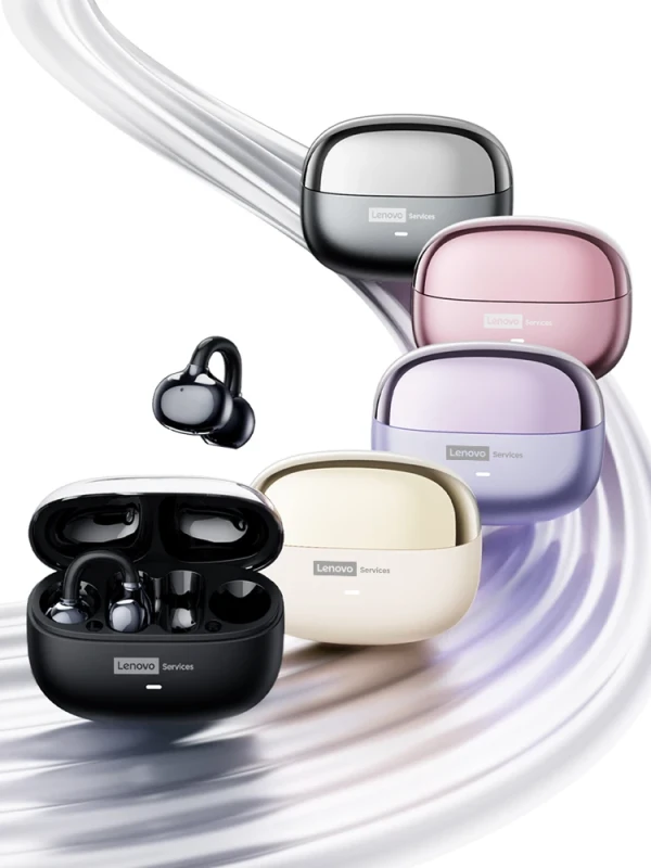 Image of Lenovo LE302 Wireless Bluetooth 6.0 Headset Long Battery Life Sports Ear Clip Earphones HIFI Stereo Noise Cancelling Headphones