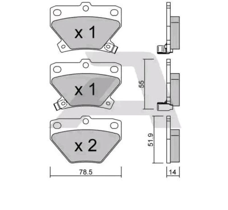 Image of AISIN Brake pad set AISIN BPTO-2005