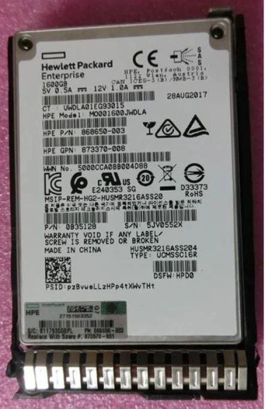 Image of HPE 1.6 SS 12G SFF SC DS MU SSD