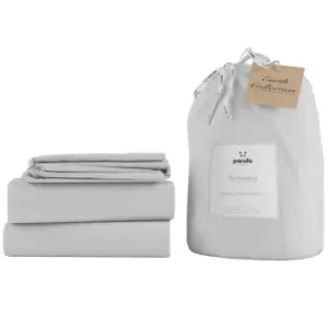 image of Panda Bamboo & French Linen Complete Bedding Set Silver Lining Grey - Single