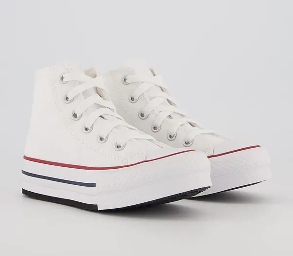 Image of Converse Kids All Star Eva Lift Hi Youth Trainers White Black Synthetic, 11 Youth