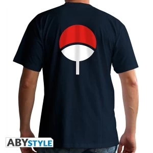 Image of Naruto Shippuden - Uchiha Mens XX-Large T-Shirt - Navy Blue