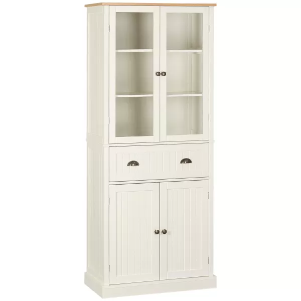 image of Kitchen Cupboard 5 tier Storage Cabinet with Adjustable Shelves