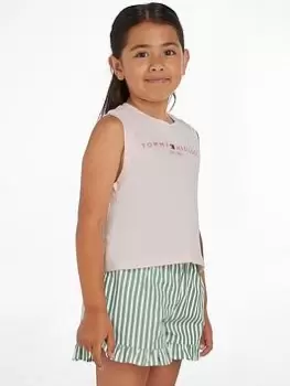 Image of Tommy Hilfiger Girls Essential Tanktop - Faint Pink, Light Pink, Size Age: 14 Years, Women