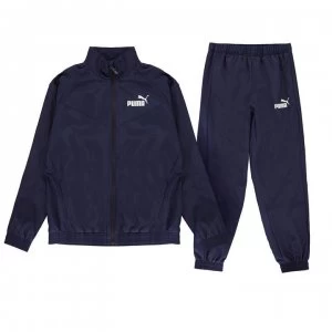 image of Puma Woven Tracksuit Junior Boys - Navy/White