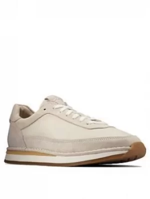 Image of Clarks Craft Runlace Trainer, White, Size 8, Men