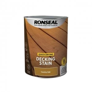 Ronseal Quick Drying Decking Stain Country Oak 5 litre