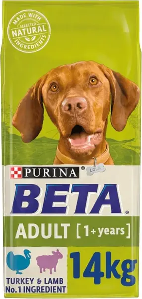 image of Purina Beta Adult Turkey and Lamb Dog Food 14kg