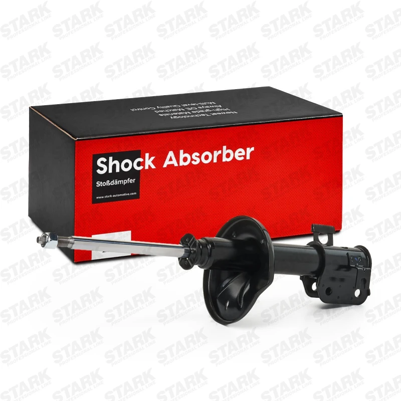 Image of STARK SKSA-0131170 Shock absorber Front Axle Left, Gas Pressure, Twin-Tube, Suspension Strut, Bottom Clamp Shock Absorber (854)