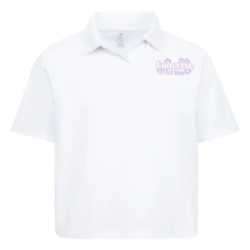 Image of Converse Girl's Polo shirt Converse Boxy Blanc Female 12/13 ans