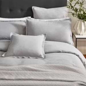 Image of Bedeck of Belfast Fine Linens Muro Double Duvet Cover, Grey