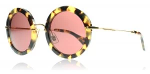 image of Miu Miu 13NS Sunglasses Yellow Havana 7S00A0 49mm