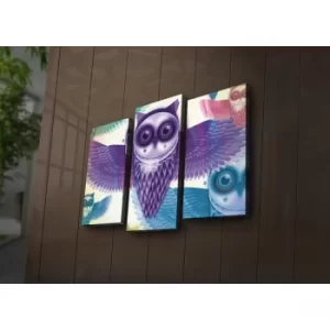 Image of 3PAT?ACT-13 Multicolor Decorative LED Lighted Canvas Painting (3 Pieces)