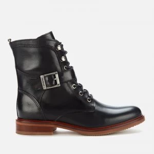 Image of Barbour Womens Tasmin Leather Lace Up Boots - Black - UK 3