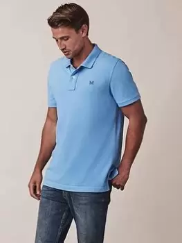Image of Crew Clothing Classic Pique Polo - Sky Blue, Sky Blue, Size XL, Men