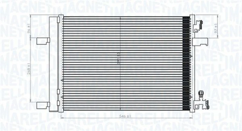Image of MAGNETI MARELLI Air conditioning condenser MAGNETI MARELLI 350203769000