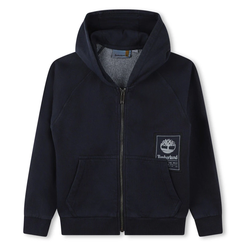 Image of Timberland Kids Logo Zip Hoodie Night 83D male 4 Years