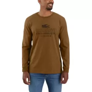 Image of Carhartt Mens Super Dux Graphic Long Sleeve T Shirt L - Chest 42-44' (107-112cm)
