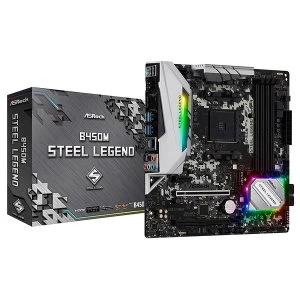 image of ASRock B450M Steel Legend AMD Socket AM4 Motherboard