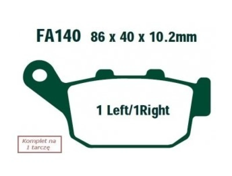 Image of EBC Brakes Brake pad set EBC Brakes FA140HH
