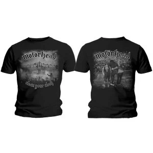 image of Motorhead - Clean Your Clock B&amp;W Unisex Medium T-Shirt - Black