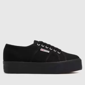 Superga 2790 Linea Up and Down Trainer Female Full Black UK Size 7