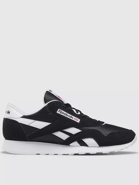 image of Reebok Core Black / Cloud White Classic Nylon Shoes Black Female 6 214365UK