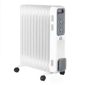 Image of HOMCOM Wall Mounted Panel Radiator White 46 x 180cm