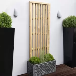 image of Forest 6a x 2a Pressure Treated Vertical Slatted Garden Screen Panel (1.8m x 0.6m)