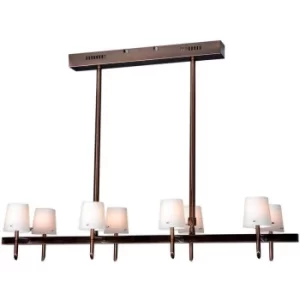 image of Linea Verdace Luster Straight Bar Pendant Ceiling Light Bronze