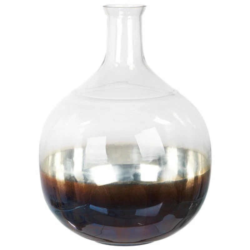 Image of Beliani Flower Vase Razala Glass 40 Cm Multicolour