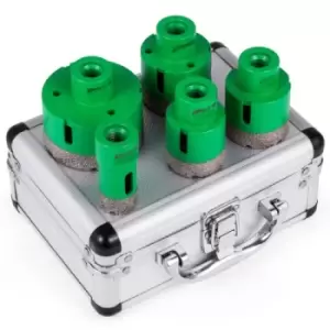 Image of VEVOR Diamond Drill Bit 5Pcs Diamond Hole Saw Set M14 25/40/45/50/68mm Hole Saw Cutter Drill Bit, M14 Thread Point-Accurate Drilling for Tiles Ceramic