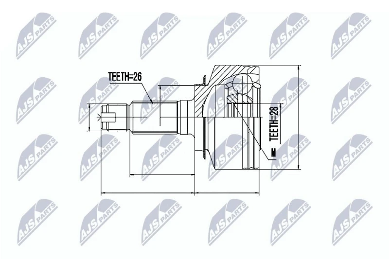 Image of NTY CV joint kit NTY NPZ-HD-039
