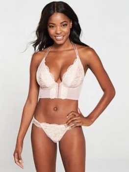 Image of Pour Moi Opulence Front Fastening Bralette - Mink, Mink, Size 32Dd, Women